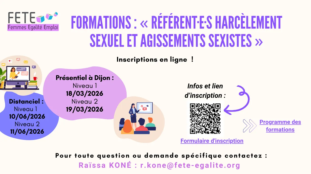 Formation à destination des référent·es harcèlement sexuel et agissements sexistes 