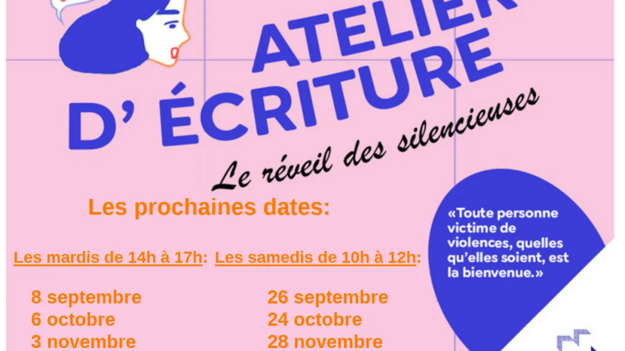 Affiche des ateliers d'écriture AFHED