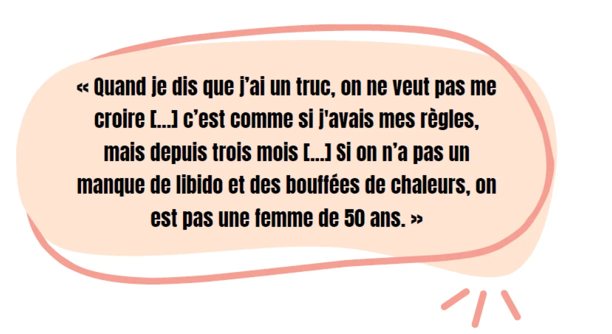 Verbatim ménopause
